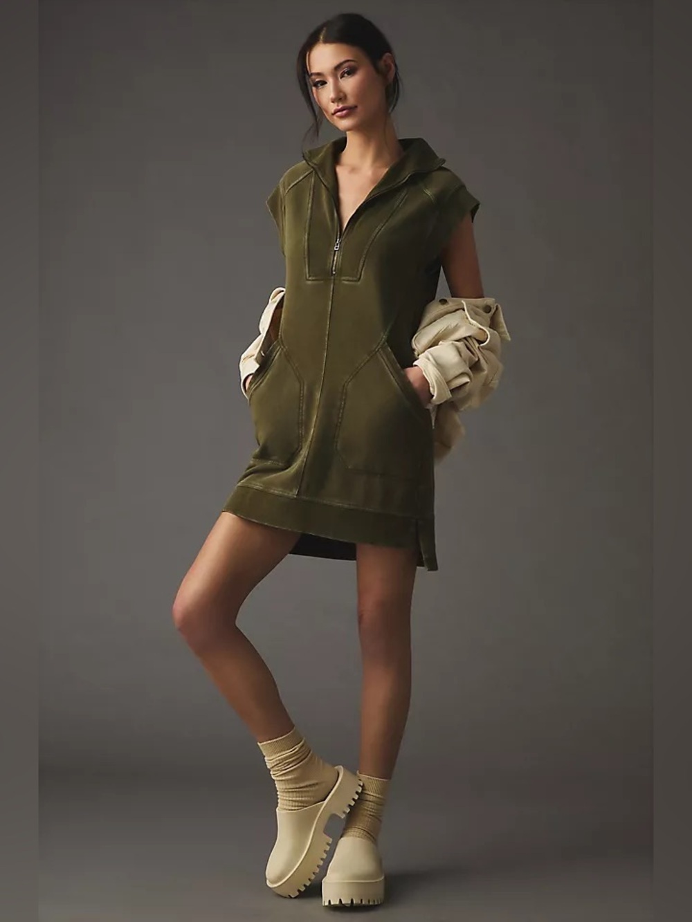Daily Practice by Anthropologie Meru
Zip-Front Mini Dress NEW
